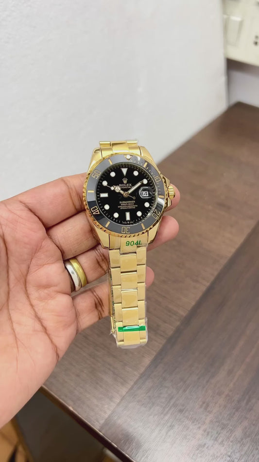 Rolex Submariner Premium Automatic in Gold & Black