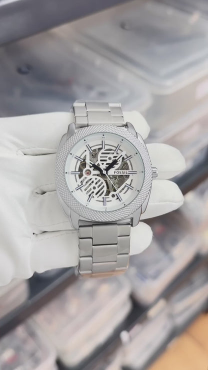 Fossil Machine Automatic Collection in all Silver